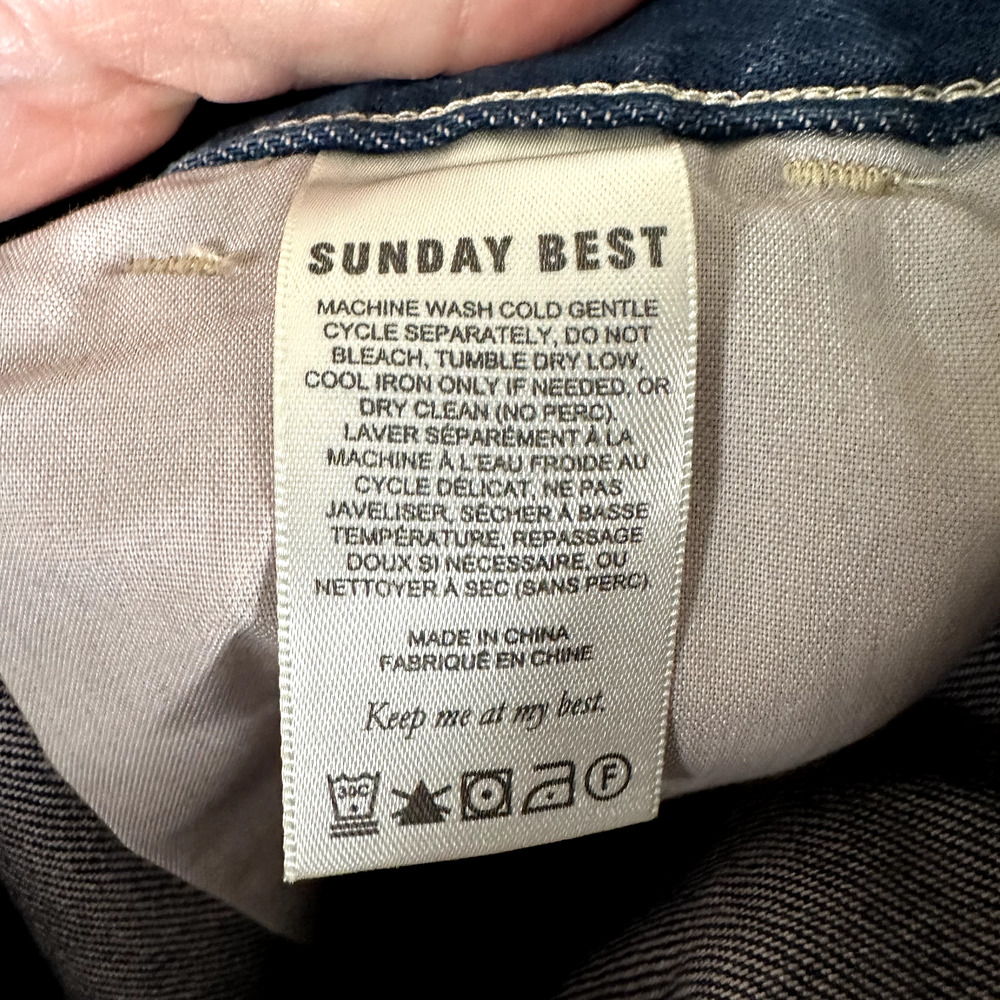 Aritzia Sunday Best Jeans Women's 0 Blue Wide Leg Baggy Cargo Y2K Style - Picture 9 of 13